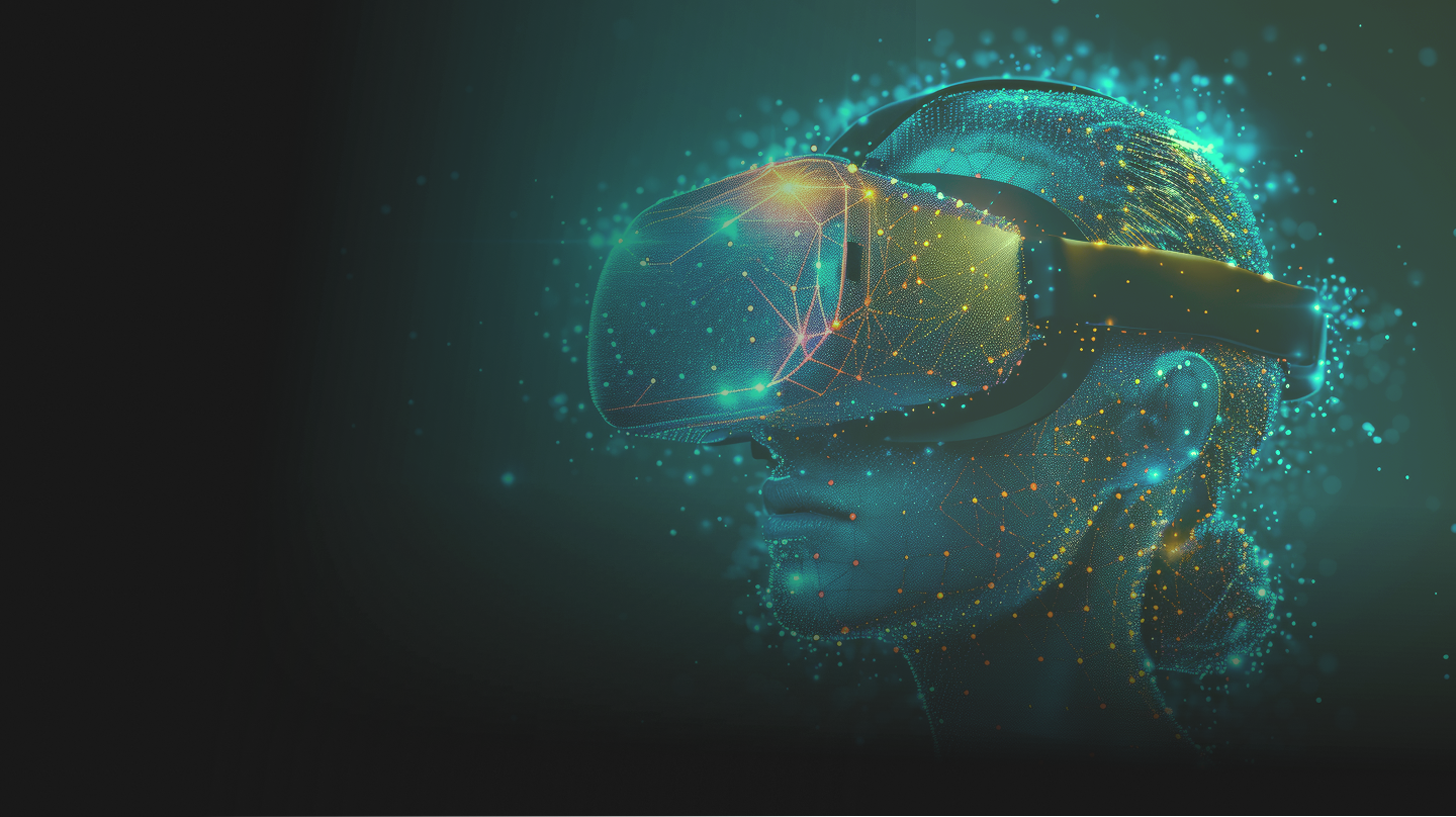 Mujer con gafas de realidad aumentada